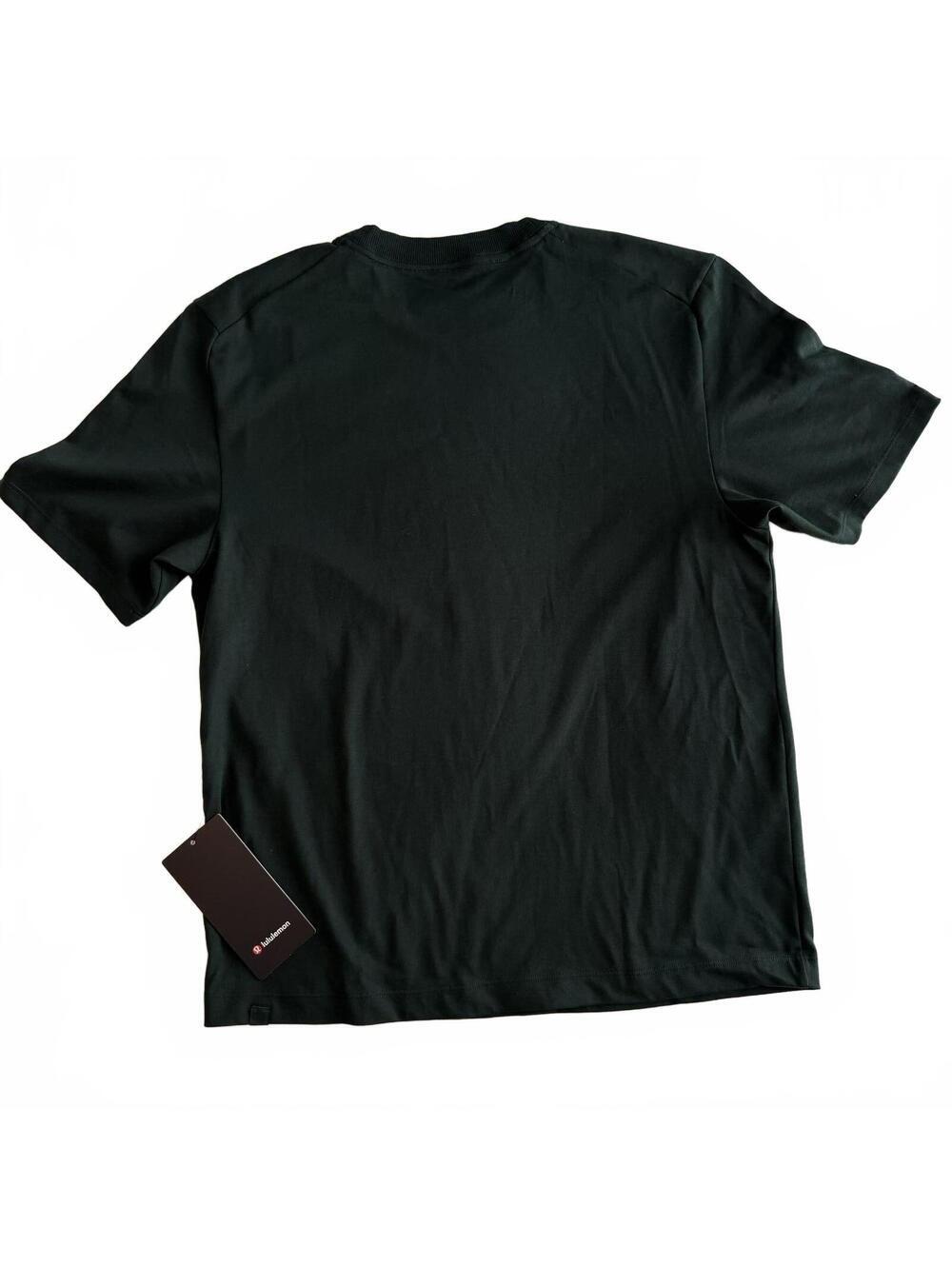 NWT Lululemon Men's Heavyweight Cotton T-Shirt Graphic Rainforest Green Size S - Picture 4 of 5